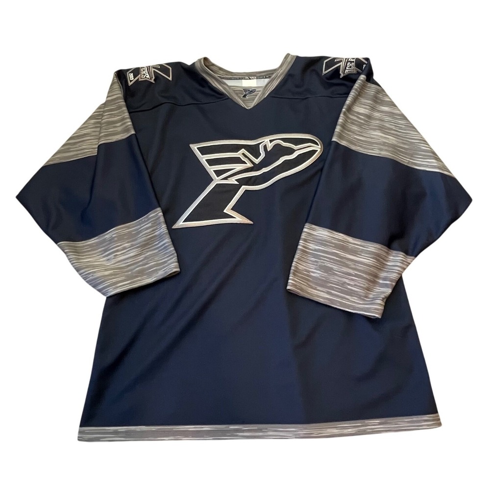 OT Sports Men's Navy Blue Ice Hockey Jersey Size M Made in USA